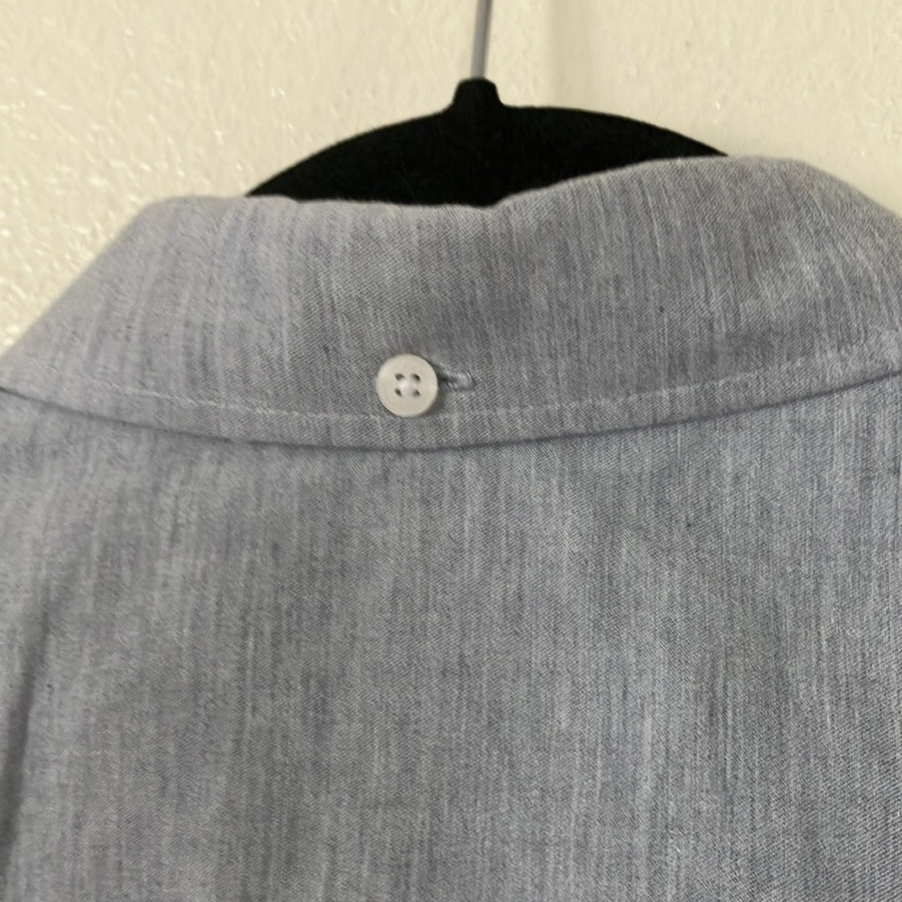 Ben Sherman Gray Zip Front Shirt, L - Picture 8 of 8